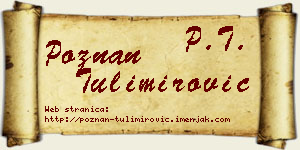Poznan Tulimirović vizit kartica